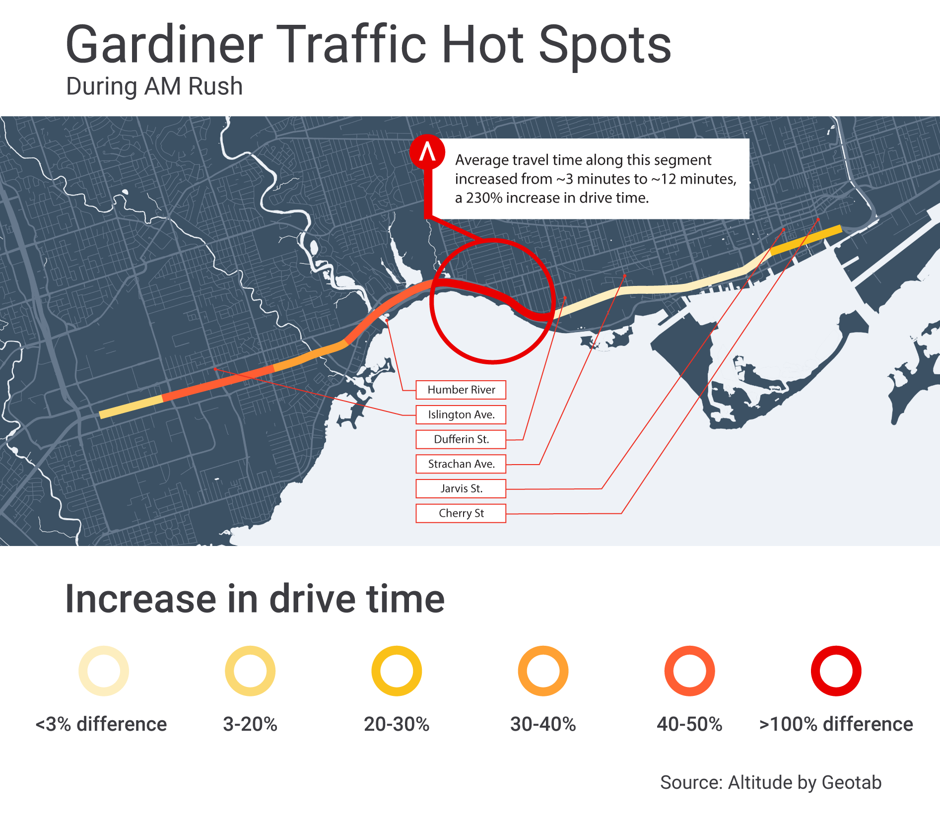 traffic map during AM rush